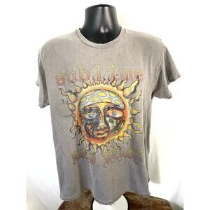 Sublime Long Beach Sun Gray Graphic T-Shirt Faded L